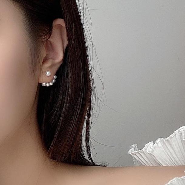 パールラインピアス 3731-お取り寄せ3731-画像4-韓国ファッション通販POPREA［ポップリア］