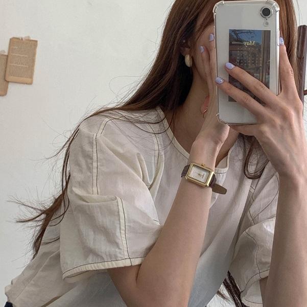 ラインバックストラップシャツ 3742-お取り寄せ3742-画像3-韓国ファッション通販POPREA［ポップリア］