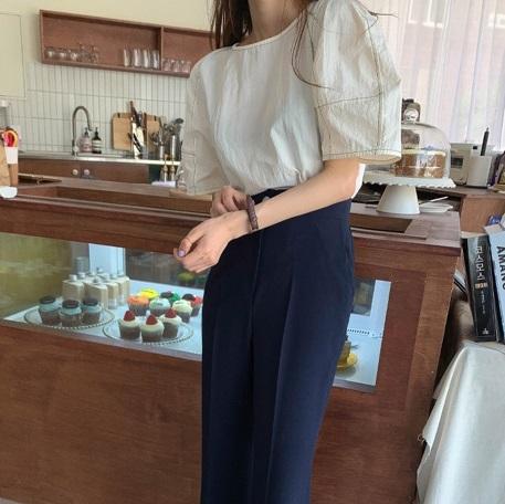 ラインバックストラップシャツ 3742-お取り寄せ3742-画像6-韓国ファッション通販POPREA［ポップリア］