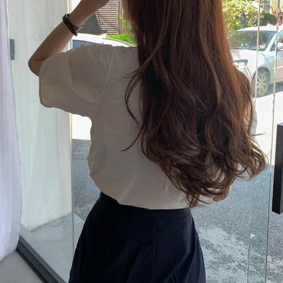 ラインバックストラップシャツ 3742-お取り寄せ3742-画像7-韓国ファッション通販POPREA［ポップリア］