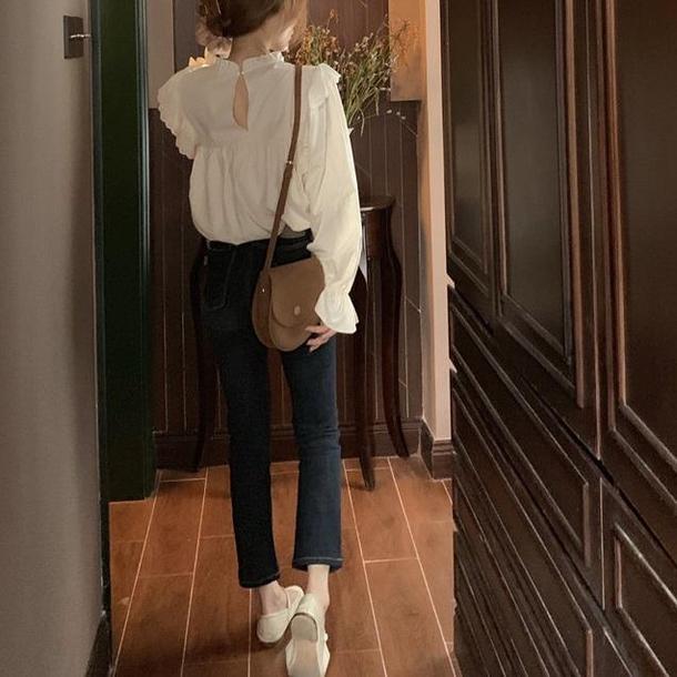 レトロキャンディースリーブブラウス 3776-お取り寄せ3776-画像8-韓国ファッション通販POPREA［ポップリア］