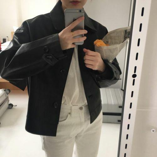 マットレザージャケット 3814-お取り寄せ3814-画像3-韓国ファッション通販POPREA［ポップリア］