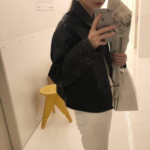 マットレザージャケット 3814-お取り寄せ3814-画像6-韓国ファッション通販POPREA［ポップリア］