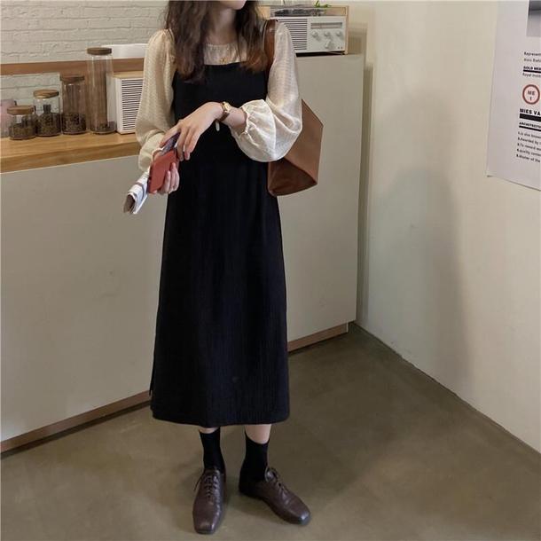 サイドスリットワンピセットアップ 3820-お取り寄せ3820-画像1-韓国ファッション通販POPREA［ポップリア］