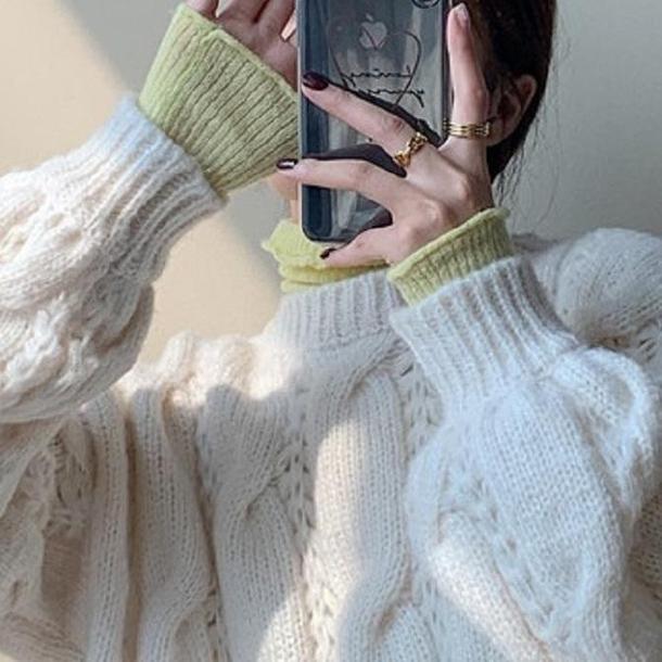 マスタードイエロータートルインナー 3842-お取り寄せ3842-画像1-韓国ファッション通販POPREA［ポップリア］