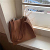 ショルダーソフトエコレザーバッグ 3855-brown_お取り寄せ38551-画像1-韓国ファッション通販POPREA［ポップリア］
