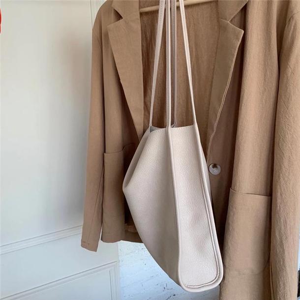 ショルダーソフトエコレザーバッグ 3855-ivory_お取り寄せ38554-画像4-韓国ファッション通販POPREA［ポップリア］