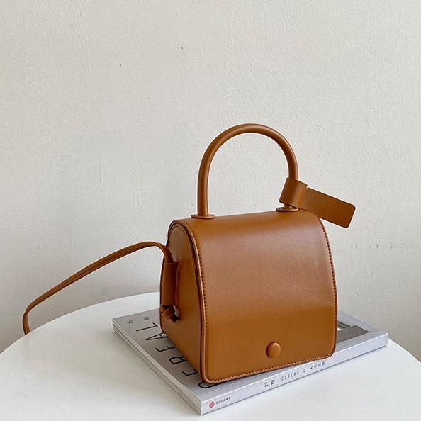 ハンドル付ショルダーバッグ 3857-brown_即納38571-画像2-韓国ファッション通販POPREA［ポップリア］