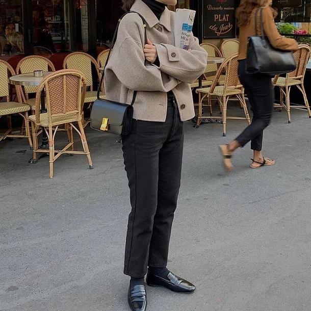 シングルブレストウールライクコート 3968-お取り寄せ3968-画像12-韓国ファッション通販POPREA［ポップリア］