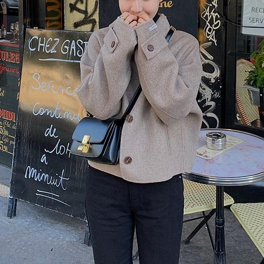 シングルブレストウールライクコート 3968-お取り寄せ3968-画像7-韓国ファッション通販POPREA［ポップリア］