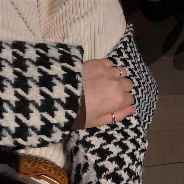 千鳥格子ロングコート 3977-お取り寄せ3977-画像14-韓国ファッション通販POPREA［ポップリア］