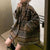ビッグシルエットチェックコート 3986-brown/S_お取り寄せ39861-画像1-韓国ファッション通販POPREA［ポップリア］