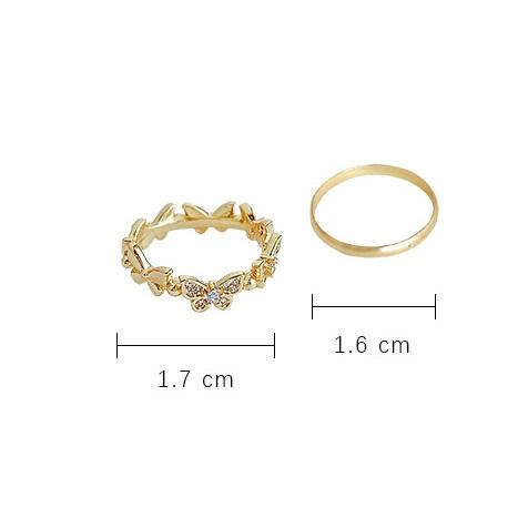 バタフライ＆シンプルリングセット 3994-お取り寄せ3994-画像7-韓国ファッション通販POPREA［ポップリア］