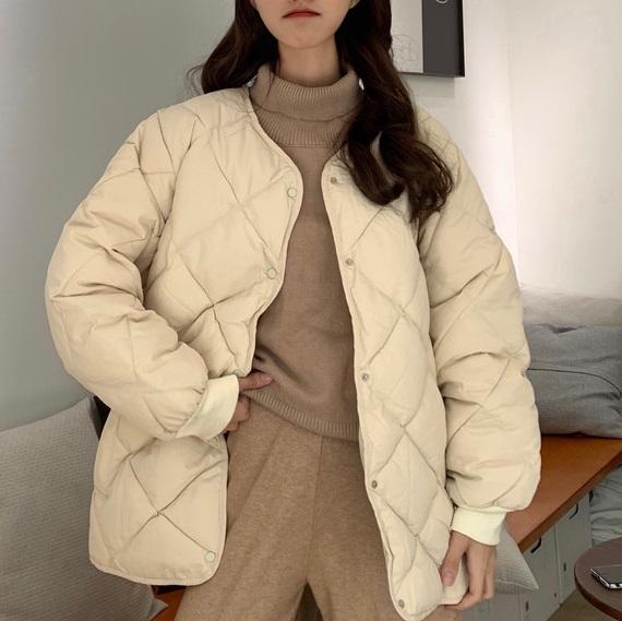 キルティングジャケット 4054-ivory_お取り寄せ40542-画像2-韓国ファッション通販POPREA［ポップリア］