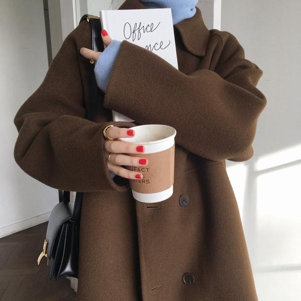 シンプルダブルボタンコート 4060-お取り寄せ4060-画像12-韓国ファッション通販POPREA［ポップリア］