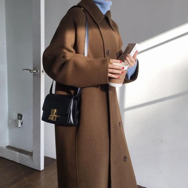 シンプルダブルボタンコート 4060-お取り寄せ4060-画像7-韓国ファッション通販POPREA［ポップリア］