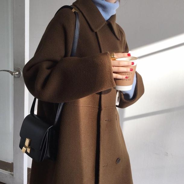 シンプルダブルボタンコート 4060-お取り寄せ4060-画像9-韓国ファッション通販POPREA［ポップリア］