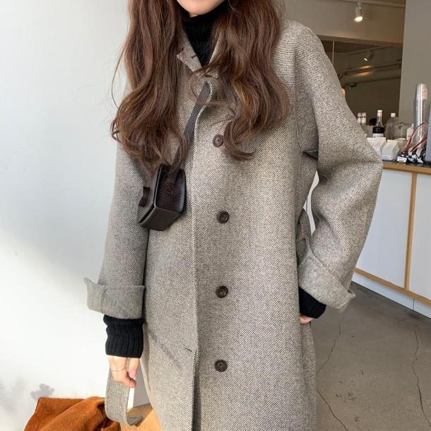 シングルブレストステンコート 4076-お取り寄せ4076-画像1-韓国ファッション通販POPREA［ポップリア］