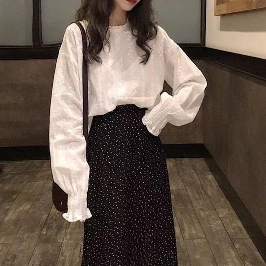 ボヘミアンレースシャツ 4094-お取り寄せ4094-画像2-韓国ファッション通販POPREA［ポップリア］