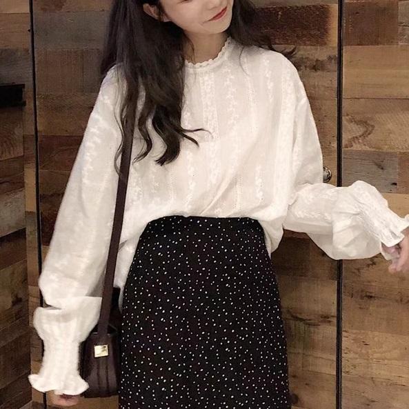 ボヘミアンレースシャツ 4094-お取り寄せ4094-画像3-韓国ファッション通販POPREA［ポップリア］