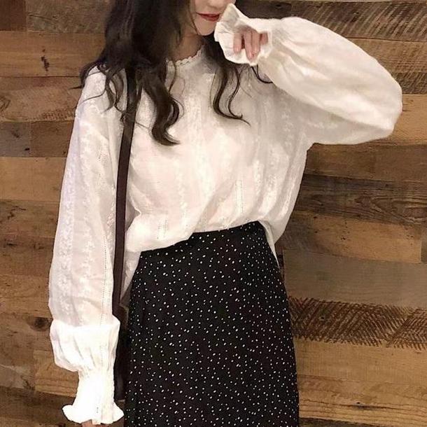 ボヘミアンレースシャツ 4094-お取り寄せ4094-画像1-韓国ファッション通販POPREA［ポップリア］