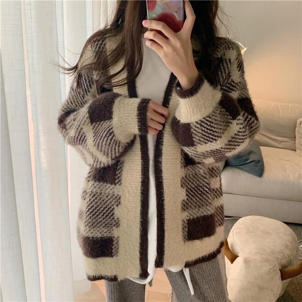 カフェラテオーバーカーディガン 4144-お取り寄せ4144-画像8-韓国ファッション通販POPREA［ポップリア］