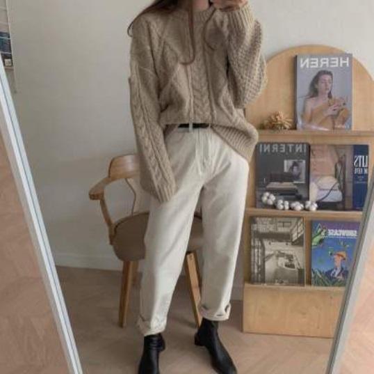 ランダム編みルーズセーター 4149-お取り寄せ4149-画像2-韓国ファッション通販POPREA［ポップリア］