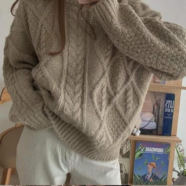 ランダム編みルーズセーター 4149-お取り寄せ4149-画像3-韓国ファッション通販POPREA［ポップリア］