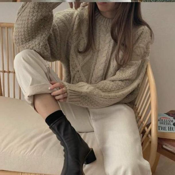 ランダム編みルーズセーター 4149-お取り寄せ4149-画像4-韓国ファッション通販POPREA［ポップリア］