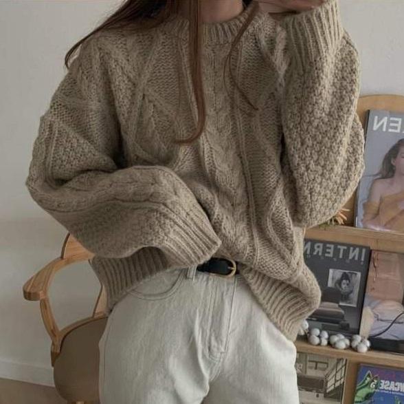 ランダム編みルーズセーター 4149-お取り寄せ4149-画像5-韓国ファッション通販POPREA［ポップリア］