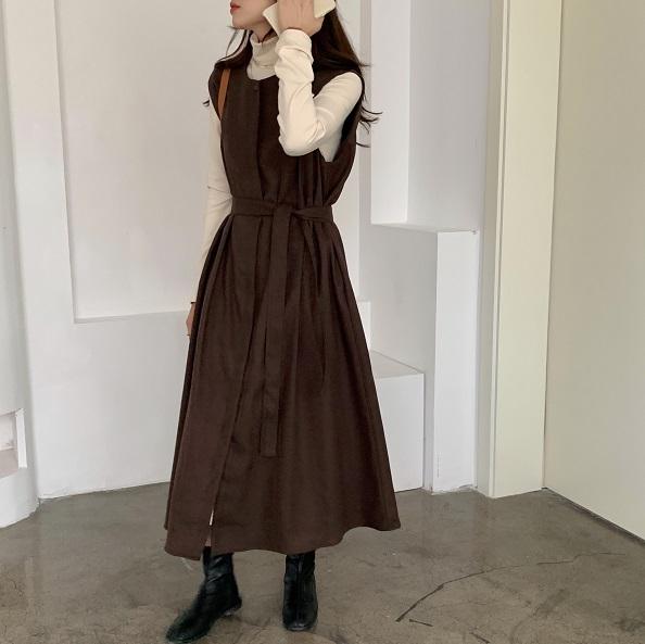 チョコラテロングワンピース 4152-お取り寄せ4152-画像10-韓国ファッション通販POPREA［ポップリア］