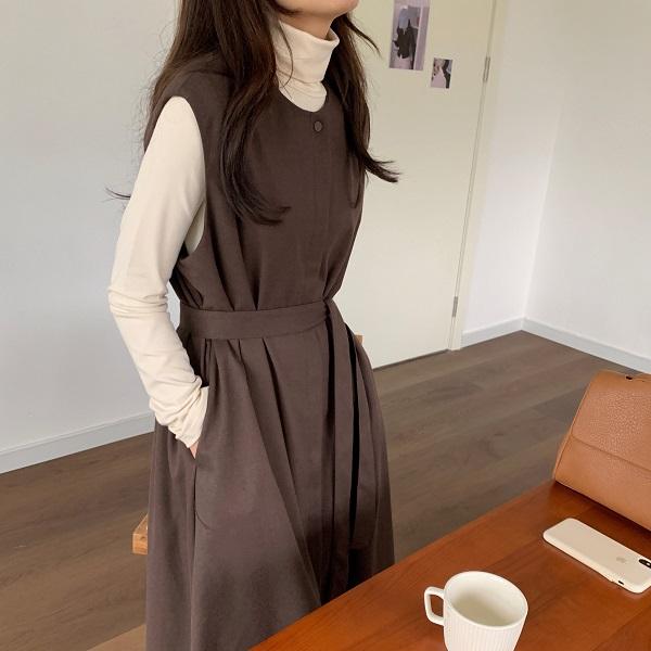 チョコラテロングワンピース 4152-お取り寄せ4152-画像11-韓国ファッション通販POPREA［ポップリア］