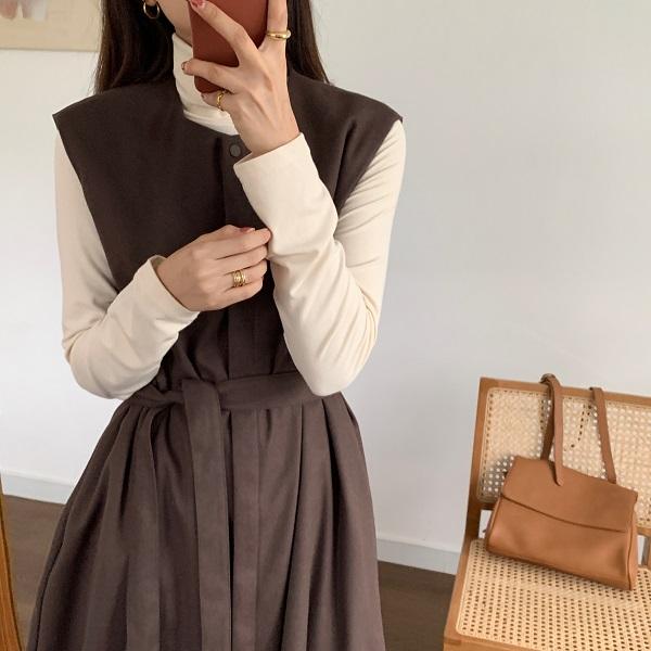 チョコラテロングワンピース 4152-お取り寄せ4152-画像12-韓国ファッション通販POPREA［ポップリア］