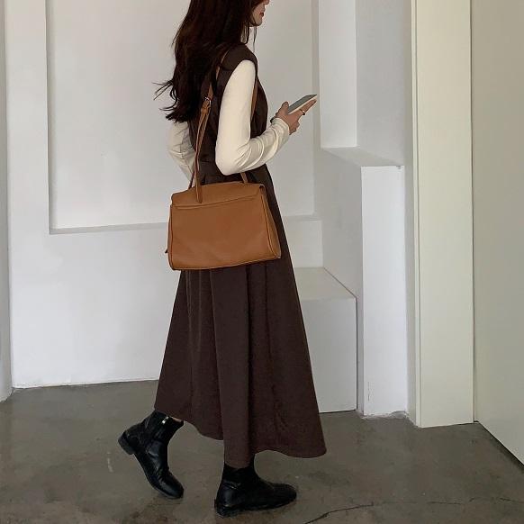 チョコラテロングワンピース 4152-お取り寄せ4152-画像7-韓国ファッション通販POPREA［ポップリア］