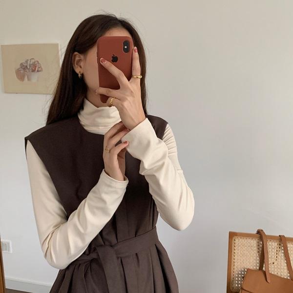 チョコラテロングワンピース 4152-お取り寄せ4152-画像8-韓国ファッション通販POPREA［ポップリア］