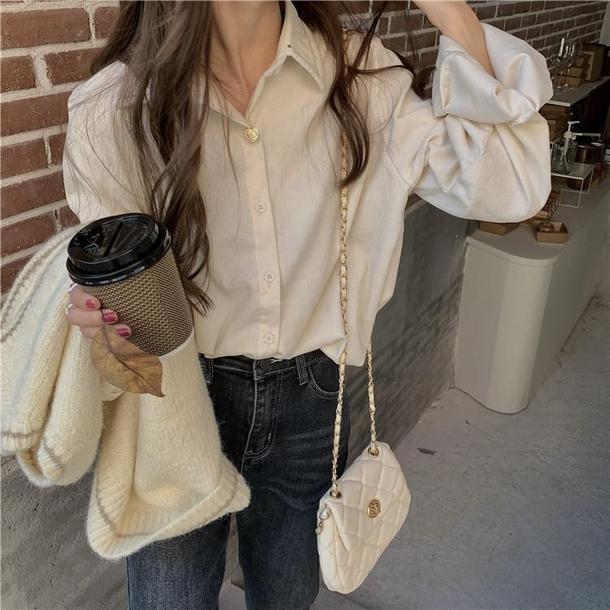 Vネックラインニット＆ルーズシャツ 4190-お取り寄せ4190-画像12-韓国ファッション通販POPREA［ポップリア］