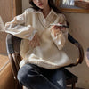 Vネックラインニット＆ルーズシャツ 4190-お取り寄せ4190-画像7-韓国ファッション通販POPREA［ポップリア］