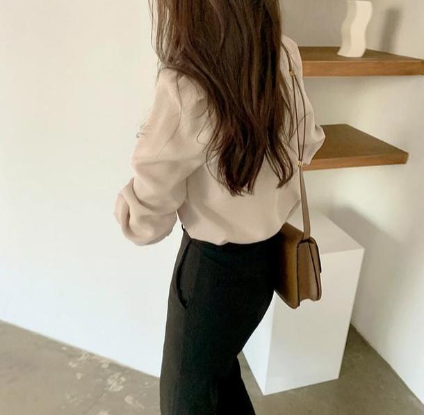 シンプルパフスリーブブラウス 4204-お取り寄せ4204-画像10-韓国ファッション通販POPREA［ポップリア］