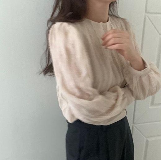 ラウンドネックハニーブラウス 4210-お取り寄せ4210-画像8-韓国ファッション通販POPREA［ポップリア］