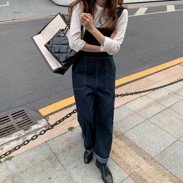 デニムステッチオーバーオール 4211-お取り寄せ4211-画像13-韓国ファッション通販POPREA［ポップリア］