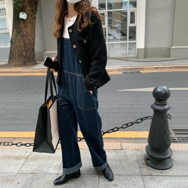 デニムステッチオーバーオール 4211-お取り寄せ4211-画像16-韓国ファッション通販POPREA［ポップリア］