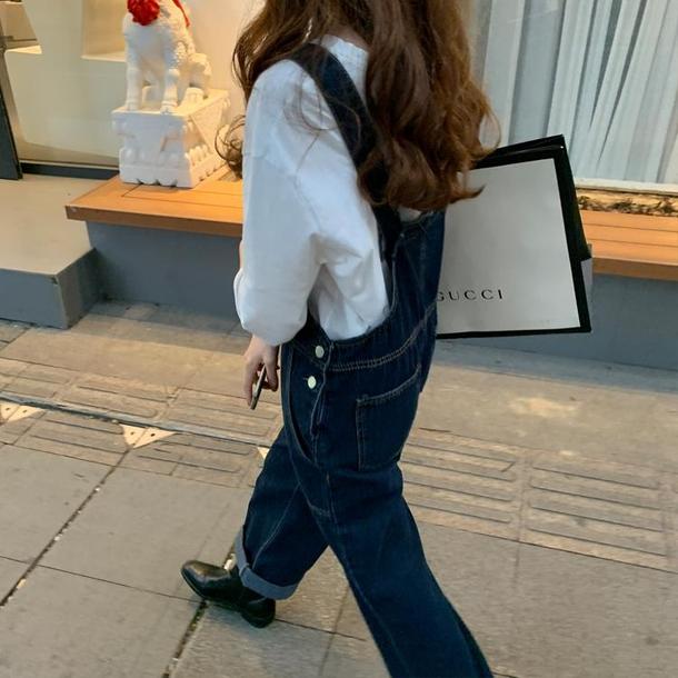 デニムステッチオーバーオール 4211-お取り寄せ4211-画像3-韓国ファッション通販POPREA［ポップリア］