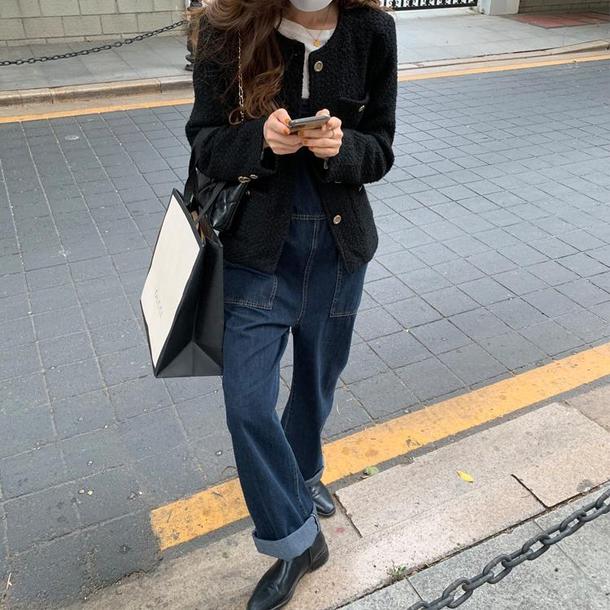 デニムステッチオーバーオール 4211-お取り寄せ4211-画像5-韓国ファッション通販POPREA［ポップリア］