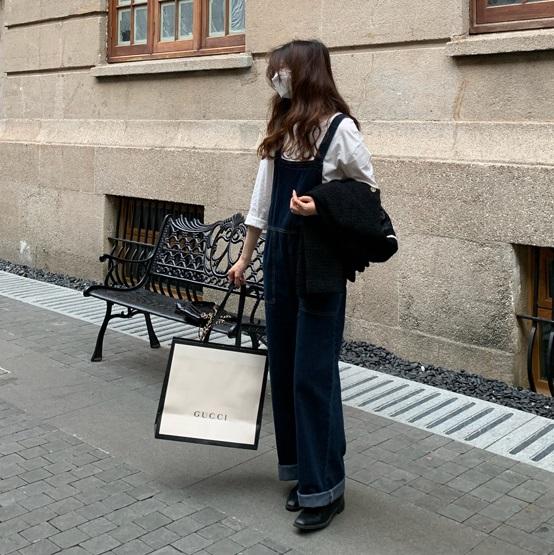 デニムステッチオーバーオール 4211-お取り寄せ4211-画像7-韓国ファッション通販POPREA［ポップリア］