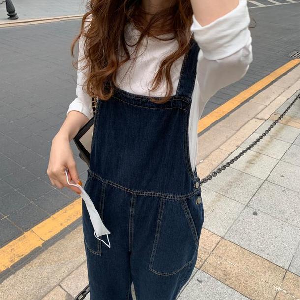 デニムステッチオーバーオール 4211-お取り寄せ4211-画像8-韓国ファッション通販POPREA［ポップリア］