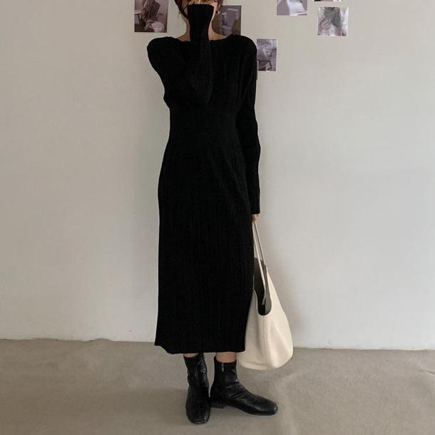 タイトウエストプリーツワンピ 4252-お取り寄せ4252-画像10-韓国ファッション通販POPREA［ポップリア］