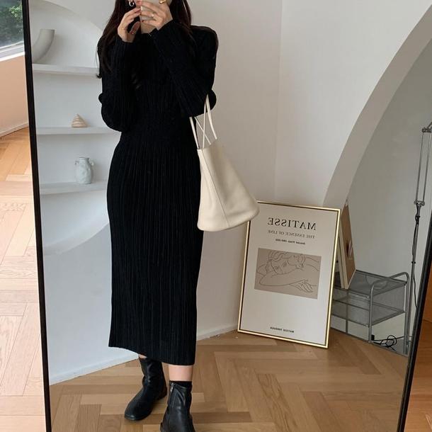 タイトウエストプリーツワンピ 4252-お取り寄せ4252-画像15-韓国ファッション通販POPREA［ポップリア］