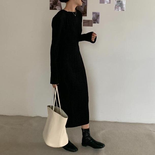 タイトウエストプリーツワンピ 4252-お取り寄せ4252-画像17-韓国ファッション通販POPREA［ポップリア］