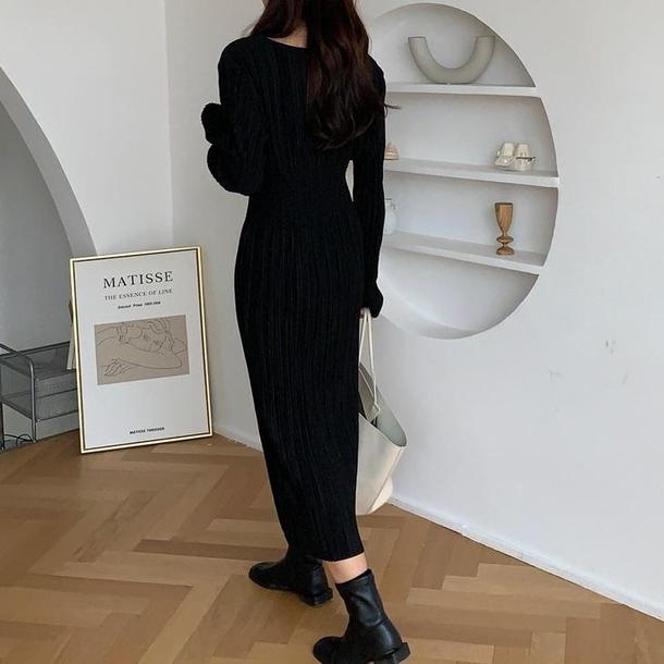 タイトウエストプリーツワンピ 4252-お取り寄せ4252-画像8-韓国ファッション通販POPREA［ポップリア］