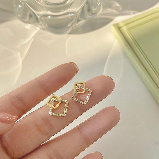 ジオメトリックピアス 4257-お取り寄せ4257-画像2-韓国ファッション通販POPREA［ポップリア］